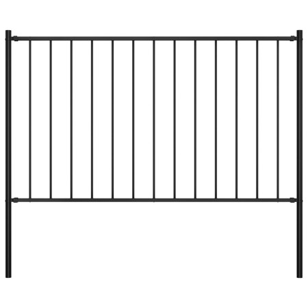 Panel de valla y postes acero recubrimiento polvo negro 1,7x1 m de vidaXL, Paneles de vallas - Ref: Foro24-145210, Precio: 52...