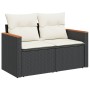 Set de sofás de jardín 11 pzas y cojines ratán sintético negro de , Conjuntos de jardín - Ref: Foro24-3226343, Precio: 586,18...