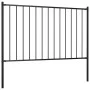 Black powder coated steel fence panel and posts 1.7x1 m by vidaXL, fence panels - Ref: Foro24-145210, Price: 52,28 €, Discoun...