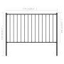 Black powder coated steel fence panel and posts 1.7x1 m by vidaXL, fence panels - Ref: Foro24-145210, Price: 52,28 €, Discoun...
