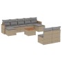 Juego de sofás jardín con cojines beige 10 pzas ratán sintético de , Conjuntos de jardín - Ref: Foro24-3226381, Precio: 516,9...