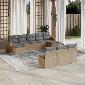 Juego de sofás jardín con cojines beige 10 pzas ratán sintético de , Conjuntos de jardín - Ref: Foro24-3226388, Precio: 548,7...