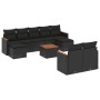 Set de sofás de jardín 10 pzas cojines ratán sintético negro de , Conjuntos de jardín - Ref: Foro24-3226405, Precio: 570,61 €...