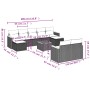 Set de sofás de jardín 10 pzas cojines ratán sintético negro de , Conjuntos de jardín - Ref: Foro24-3226405, Precio: 570,61 €...
