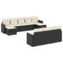 Set de sofás de jardín 10 pzas cojines ratán sintético negro de , Conjuntos de jardín - Ref: Foro24-3226413, Precio: 515,05 €...