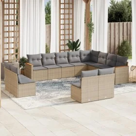 Juego de sofás jardín con cojines beige mezcla 12 pzas ratán PE de , Conjuntos de jardín - Ref: Foro24-3226472, Precio: 708,8...