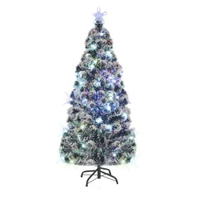 Árbol de Navidad preiluminado con soporte y LED fibra óptica 180 cm en Decoración Festiva y Estacional | Comprar online en Foru.