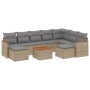 Juego de sofás jardín con cojines beige 10 pzas ratán sintético de , Conjuntos de jardín - Ref: Foro24-3226549, Precio: 540,9...