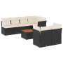 Set de sofás de jardín y cojines 8 piezas ratán sintético negro de , Conjuntos de jardín - Ref: Foro24-3255846, Precio: 480,9...