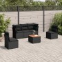 Set de sofás de jardín 6 piezas y cojines ratán sintético negro de , Conjuntos de jardín - Ref: Foro24-3255873, Precio: 357,7...