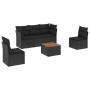 Set de sofás de jardín 6 piezas y cojines ratán sintético negro de , Conjuntos de jardín - Ref: Foro24-3255873, Precio: 357,7...