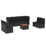 Set de sofás de jardín 8 piezas y cojines ratán sintético negro de , Conjuntos de jardín - Ref: Foro24-3255908, Precio: 513,9...
