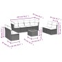 Set de sofás de jardín 8 piezas y cojines ratán sintético negro de , Conjuntos de jardín - Ref: Foro24-3255908, Precio: 513,9...