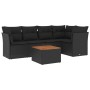 Set de sofás de jardín 6 piezas y cojines ratán sintético negro de , Conjuntos de jardín - Ref: Foro24-3255957, Precio: 398,8...