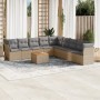 Juego de sofás jardín con cojines beige 10 pzas ratán sintético de , Conjuntos de jardín - Ref: Foro24-3256024, Precio: 627,6...