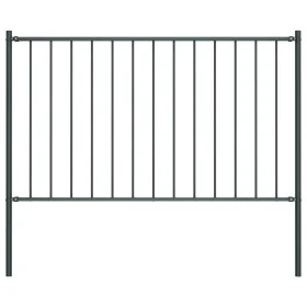 Fence panel and steel posts gray powder coating 1.7x1.25m by vidaXL, fence panels - Ref: Foro24-145214, Price: 62,67 €, Disco...
