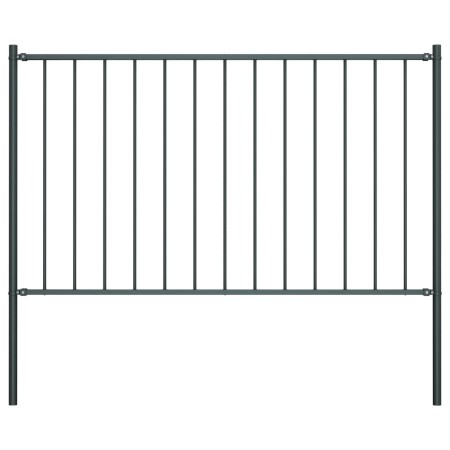 Panel valla y postes acero recubrimiento polvo gris 1,7x1,25m de vidaXL, Paneles de vallas - Ref: Foro24-145214, Precio: 61,9...