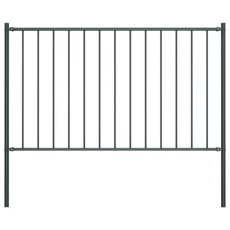 Panel valla y postes acero recubrimiento polvo gris 1,7x1,25m de vidaXL, Paneles de vallas - Ref: Foro24-145214, Precio: 62,6...