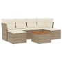 Set sofás de jardín 7 piezas y cojines ratán sintético beige de , Conjuntos de jardín - Ref: Foro24-3256100, Precio: 452,79 €...