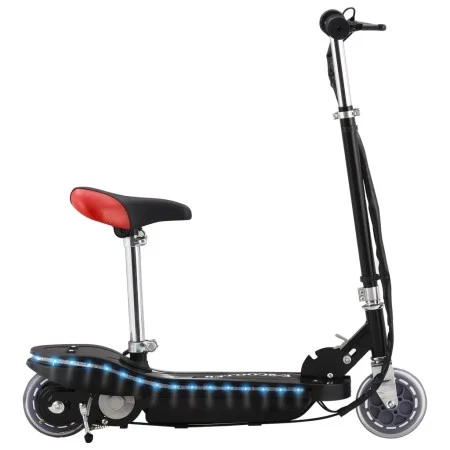 Patinete eléctrico con asiento y LED 120 W negro de vidaXL, Patinetes - Ref: Foro24-91962, Precio: 132,39 €, Descuento: %