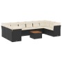 Set de sofás de jardín 11 pzas y cojines ratán sintético negro de , Conjuntos de jardín - Ref: Foro24-3256161, Precio: 630,97...