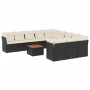 Set de sofás de jardín 12 piezas cojines ratán sintético negro de , Conjuntos de jardín - Ref: Foro24-3256238, Precio: 741,43...