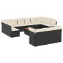 Set sofás de jardín 14 pzas con cojines ratán sintético negro de , Conjuntos de jardín - Ref: Foro24-3256252, Precio: 817,71 ...