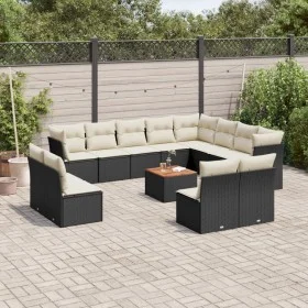 Set de sofás de jardín y cojines 13 pzas ratán sintético negro de , Conjuntos de jardín - Ref: Foro24-3256259, Precio: 750,74...