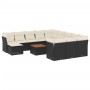 Set de sofás de jardín y cojines 13 pzas ratán sintético negro de , Conjuntos de jardín - Ref: Foro24-3256315, Precio: 781,47...