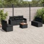 Set de sofás de jardín 8 piezas y cojines ratán sintético negro de , Conjuntos de jardín - Ref: Foro24-3256405, Precio: 485,8...