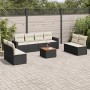 Set de sofás de jardín 8 piezas y cojines ratán sintético negro de , Conjuntos de jardín - Ref: Foro24-3256413, Precio: 486,2...