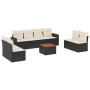 Set de sofás de jardín 8 piezas y cojines ratán sintético negro de , Conjuntos de jardín - Ref: Foro24-3256413, Precio: 486,2...