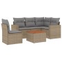 Juego de sofás jardín con cojines beige mezcla 6 pzas ratán PE de , Conjuntos de jardín - Ref: Foro24-3256458, Precio: 419,75...