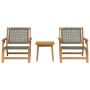 Sillas de Jardín con Mesa 3 pcs Gris Madera de Acacia Sólida en Sillas de jardín | Comprar online en Foru.es