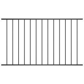 Panel de valla de acero con recubrimiento polvo negro 1,7x1,25m de vidaXL, Paneles de vallas - Ref: Foro24-145220, Precio: 48...
