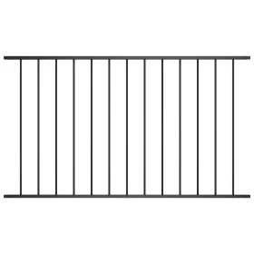 Panel de valla de acero con recubrimiento polvo negro 1,7x1,25m de vidaXL, Paneles de vallas - Ref: Foro24-145220, Precio: 44...