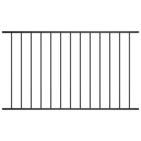 Panel de valla de acero con recubrimiento polvo negro 1,7x1,25m de vidaXL, Paneles de vallas - Ref: Foro24-145220, Precio: 48...