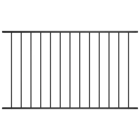 Panel de valla de acero con recubrimiento polvo negro 1,7x1,25m de vidaXL, Paneles de vallas - Ref: Foro24-145220, Precio: 44...