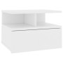 Mesita de noche flotante madera contrachapada blanco 40x31x27cm de vidaXL, Mesitas de noche - Ref: Foro24-800405, Precio: 43,...