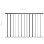 Panel de valla de acero con recubrimiento polvo negro 1,7x1,25m de vidaXL, Paneles de vallas - Ref: Foro24-145220, Precio: 48...