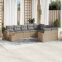 Juego de sofás jardín con cojines beige 10 pzas ratán sintético de , Conjuntos de jardín - Ref: Foro24-3256619, Precio: 671,2...