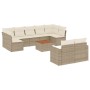 Juego de sofás jardín con cojines beige 10 pzas ratán sintético de , Conjuntos de jardín - Ref: Foro24-3256604, Precio: 723,1...