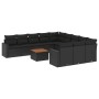 Set de sofás de jardín 12 piezas cojines ratán sintético negro de , Conjuntos de jardín - Ref: Foro24-3256678, Precio: 799,02...