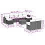 Set de sofás de jardín 10 pzas cojines ratán sintético negro de , Conjuntos de jardín - Ref: Foro24-3256650, Precio: 587,42 €...