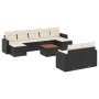 Set de sofás de jardín 10 pzas cojines ratán sintético negro de , Conjuntos de jardín - Ref: Foro24-3256665, Precio: 590,65 €...