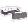 Set de sofás de jardín 11 pzas y cojines ratán sintético negro de , Conjuntos de jardín - Ref: Foro24-3256671, Precio: 695,25...