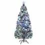Árbol de Navidad preiluminado con soporte y LED fibra óptica 210 cm en Decoración Festiva y Estacional | Comprar online en Foru.