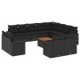 Set de sofás de jardín y cojines 13 pzas ratán sintético negro de , Conjuntos de jardín - Ref: Foro24-3256720, Precio: 952,52...