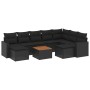 Set de sofás de jardín 10 pzas cojines ratán sintético negro de , Conjuntos de jardín - Ref: Foro24-3256734, Precio: 631,86 €...