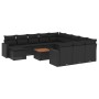 Set de sofás de jardín y cojines 13 pzas ratán sintético negro de , Conjuntos de jardín - Ref: Foro24-3256755, Precio: 855,94...
